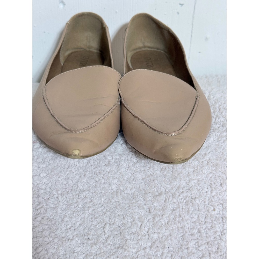 Abound Womens Pointed Toe Flats Nude Beige Slip On Shoes Size 9.5M RN 58665